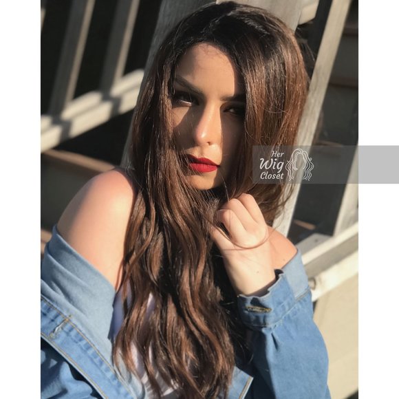 24" Loose Wave Copper Lace Wig | Shantell - Picture 10 of 11